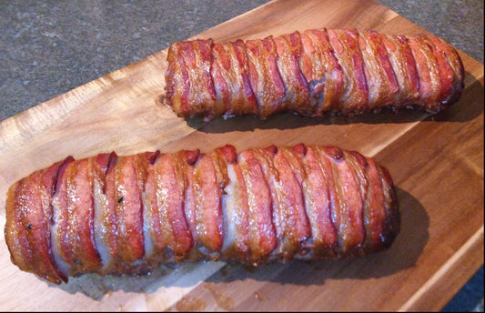 Bacon Wrapped Smoked Meatloaf